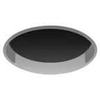 upside-down face + hole