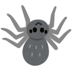upside-down face + spider