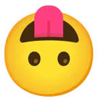 upside-down face + face with tongue