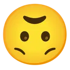 upside-down face + worried face