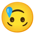 upside-down face + crying face