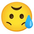 upside-down face + sad but relieved face