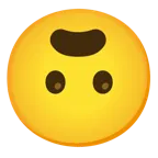 upside-down face + frowning face with open mouth