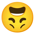 upside-down face + weary face