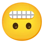 upside-down face + grimacing face