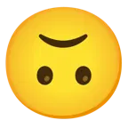 upside-down face + slightly frowning face