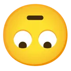 upside-down face + face with rolling eyes
