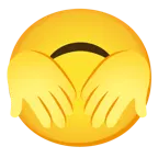 upside-down face + see-no-evil monkey