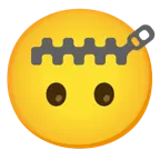 upside-down face + zipper-mouth face