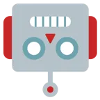 upside-down face + robot