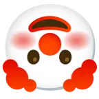 upside-down face + clown face