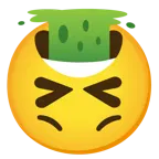 upside-down face + face vomiting
