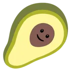 upside-down face + avocado