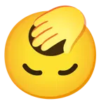 upside-down face + yawning face