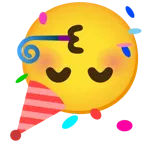 upside-down face + partying face