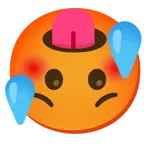 upside-down face + hot face