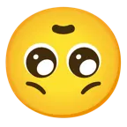 upside-down face + pleading face