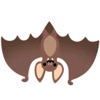 upside-down face + bat