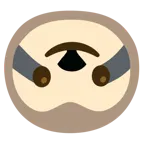 upside-down face + sloth