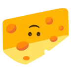 upside-down face + cheese wedge