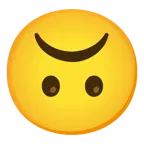 upside-down face + frowning face