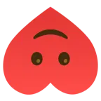 upside-down face + heart suit