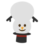 upside-down face + snowman without snow