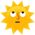 faccina con occhi al cielo + faccina sole