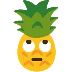 faccina con occhi al cielo + ananas