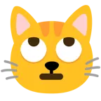 faccina con occhi al cielo + muso di gatto