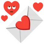faccina con occhi al cielo + lettera d’amore