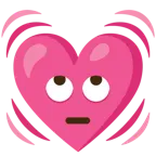 faccina con occhi al cielo + cuore che batte