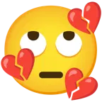 faccina con occhi al cielo + cuore infranto