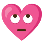 faccina con occhi al cielo + cuore con fiocco