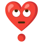 faccina con occhi al cielo + punto esclamativo a cuore