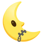 faccina con bocca con cerniera + faccina ultimo quarto di luna