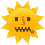 faccina con bocca con cerniera + faccina sole
