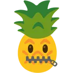 faccina con bocca con cerniera + ananas
