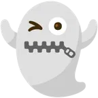faccina con bocca con cerniera + fantasma