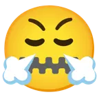 faccina con bocca con cerniera + faccina che sbuffa