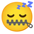 faccina con bocca con cerniera + faccina che dorme