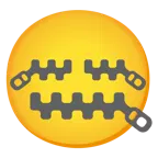 zipper-mouth face + zipper-mouth face