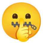 faccina con bocca con cerniera + faccina che zittisce