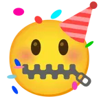 faccina con bocca con cerniera + faccina che festeggia