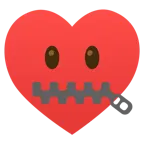 faccina con bocca con cerniera + cuori