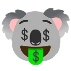 faccina avida di denaro + koala