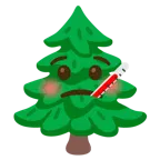 faccina con termometro + albero sempreverde