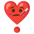 faccina con termometro + punto esclamativo a cuore