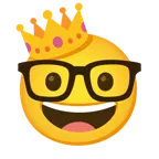 faccina nerd + corona