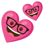 faccina nerd + due cuori